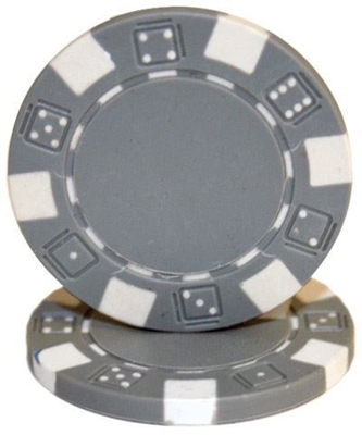Image sur Jeton de poker "Dice" 11.5gr (Vrac) - Gris