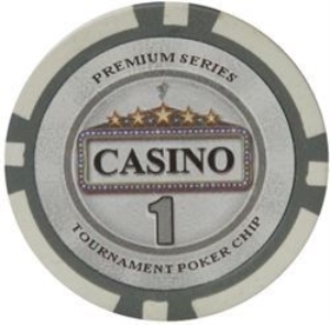 Casino poker chip, 1 dollar, 14 g
