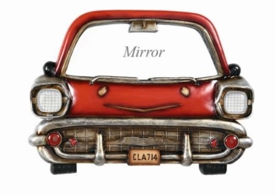 Image sur Red Car w/Mirror