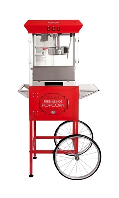 Picture of 71300 Popcorn machine 8oz with cart / RED / Oscar series