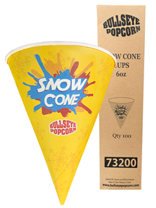 Picture of 73200 Waxed cone 6oz Party Design for snow cone -100pcs