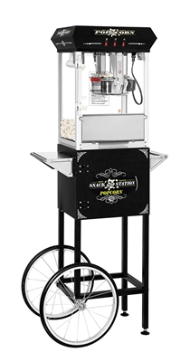 Image sur Machine à maïs soufflé SNACK STATION 8oz avec chariot - NOIRE 