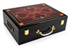 Picture of 13208- Deluxe Wooden poker chips case 500 pcs with suited design