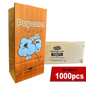 Image de 1000 Sacs à popcorn avec fond plat 1oz