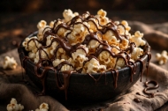 Image de la catégorie Recette de popcorn au chocolat